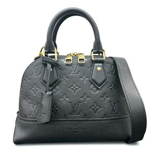 Louis Vuitton Alma Monogram Empreinte Leather Shoulder Bag Brown